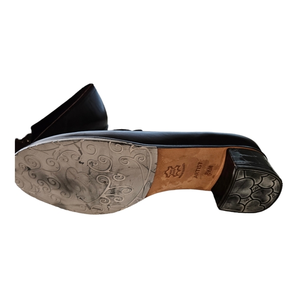 Brighton Classic Leather Shoes Brown with Silver Detail and Croc Detail Size 8.5 - Picture 7 of 9